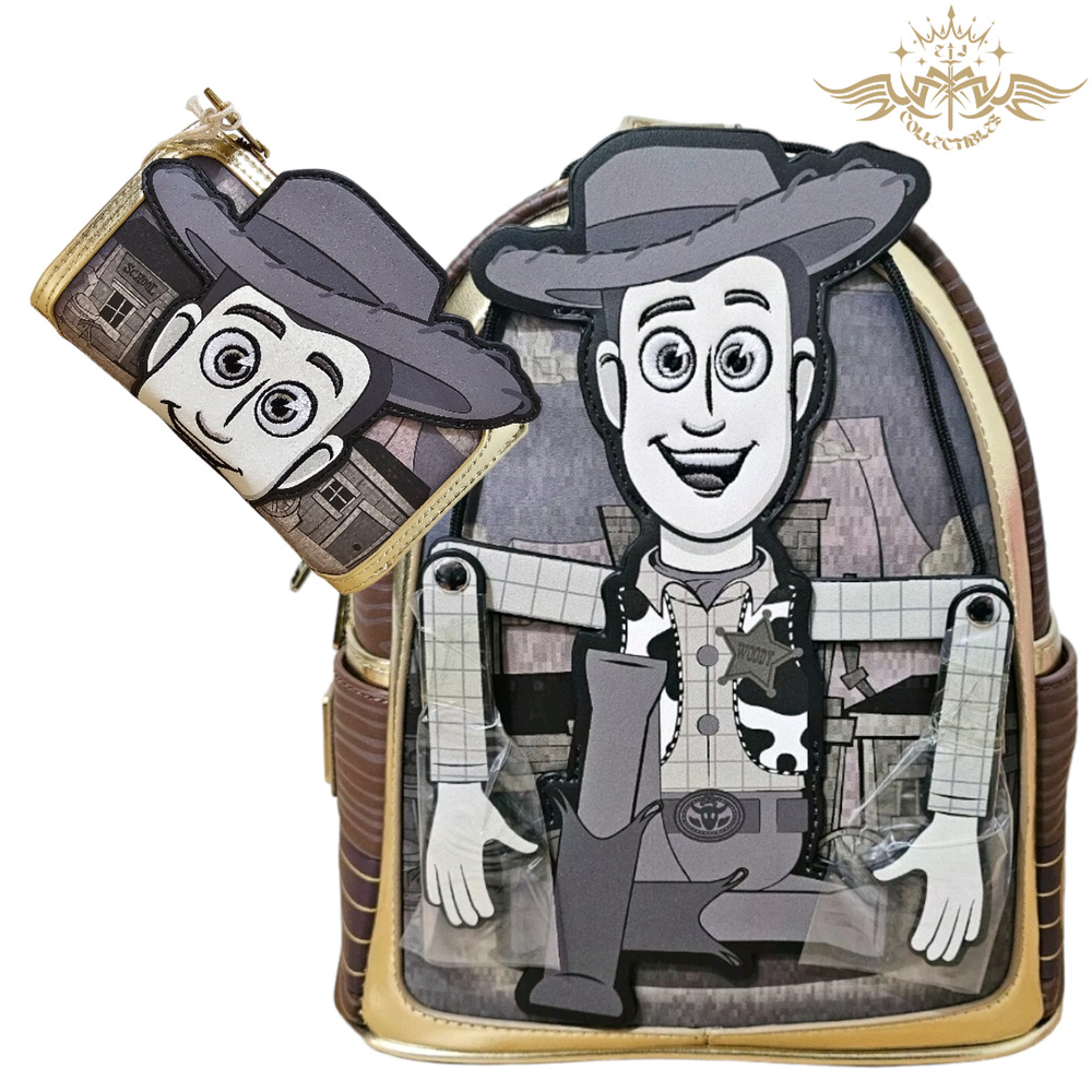 Loungefly Disney Pixar Toy Story Woody Puppet Mini Backpack Set